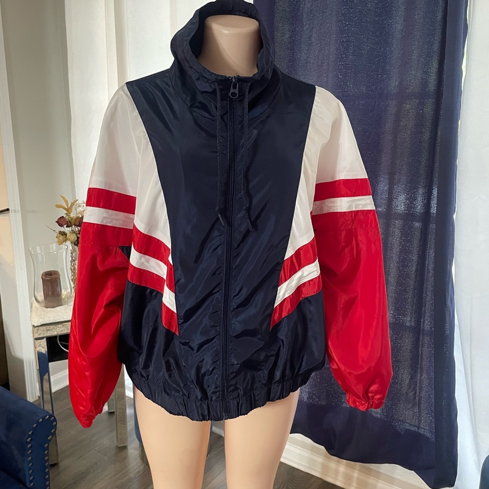 New Look Sport Lightweight Vintage Windbreaker Jacket Large 2x Olympic